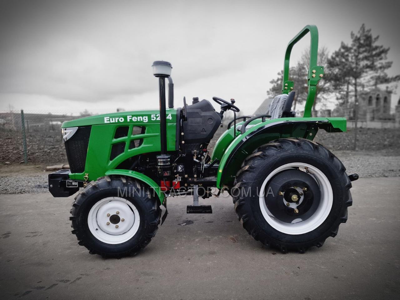 Мощный китайский минитрактор EVROFENG 5244HX в дизайне JOHN DEERE с дугой безопасности, лучше DONG FENG 244 - фото 3 - id-p1713391433