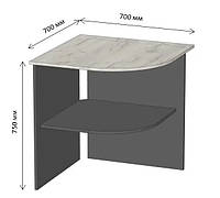 Офисный кабинет "Деловой" Lion Стол угловой (700х700х750)