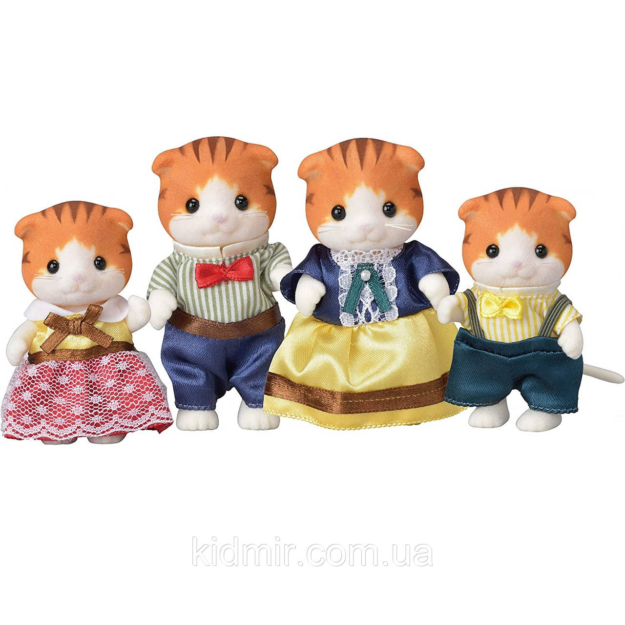 Sylvanian Families Сім'я рудих вишарових котів Calico Critters CC1794, фото 1