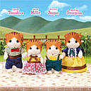 Sylvanian Families Сім'я рудих вишарових котів Calico Critters CC1794, фото 3