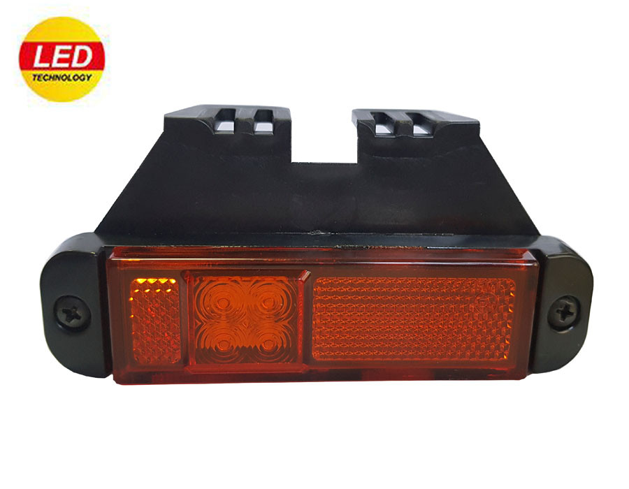 Ліхтар габаритний жовтий 4LED (12-24v)