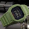 Чоловічий спортивний електронний годинник Skmei Black водонепроникний Хакі, фото 8
