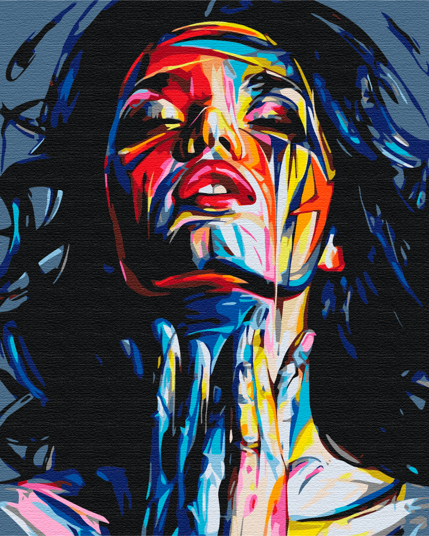 Картини за номерами 40×50. Яскрава дівчина. Абстракція. Brushme
