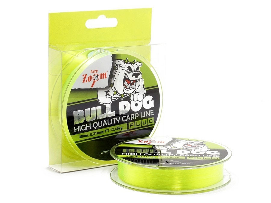 Карпова флуоресцентна волосінь - салатова Carp Zoom Bull-Dog Fluo Carp Line 300m, 0,31mm, PT 12,65kg