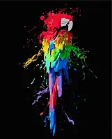 Картина по номерам Яркий попугай Картины в цифрах деревянном подрамнике Птицы Rainbow Art GX43754