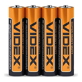 Батарейка сольова Videx R03P/AAA 4шт shrink