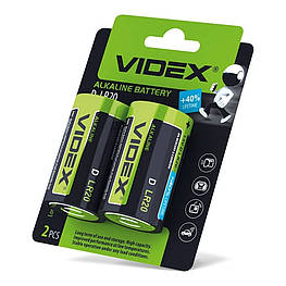 Батарейка лужна Videx LR20/D 2шт blister card