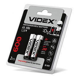 Акумулятори Videx HR6/AA 600mAh double blister/2шт