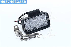 Фара LED прямокутна 18W, 6 ламп, 110 * 114,5мм, вузький промінь