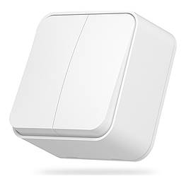 IP20 Вимикач зовнішній двоклавішний білий VIDEX BINERA