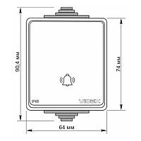 IP65 Кнопка дзвінка сіра VIDEX BINERA, фото 4