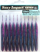 Силікон Keitech Sexy Impact 3.8" (10шт/уп) ц: EA#14 Clear Morning Dawn Blue FLK.