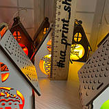 Новорічний підсвічник білий Нічник "Олени" Розмір:12*8*8 см, фото 5