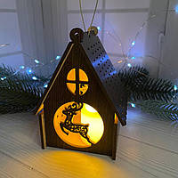 Новорічний підсвічник коричневий "Олень" Розмір:12*8*8 см