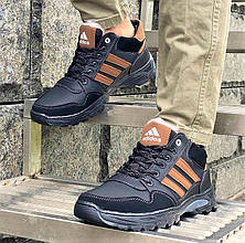 Зимові Кросівки Adidas Чоловічі Черевики з Мехом Чорні Адідас (розміри: 40,41) Відеовідвідвід