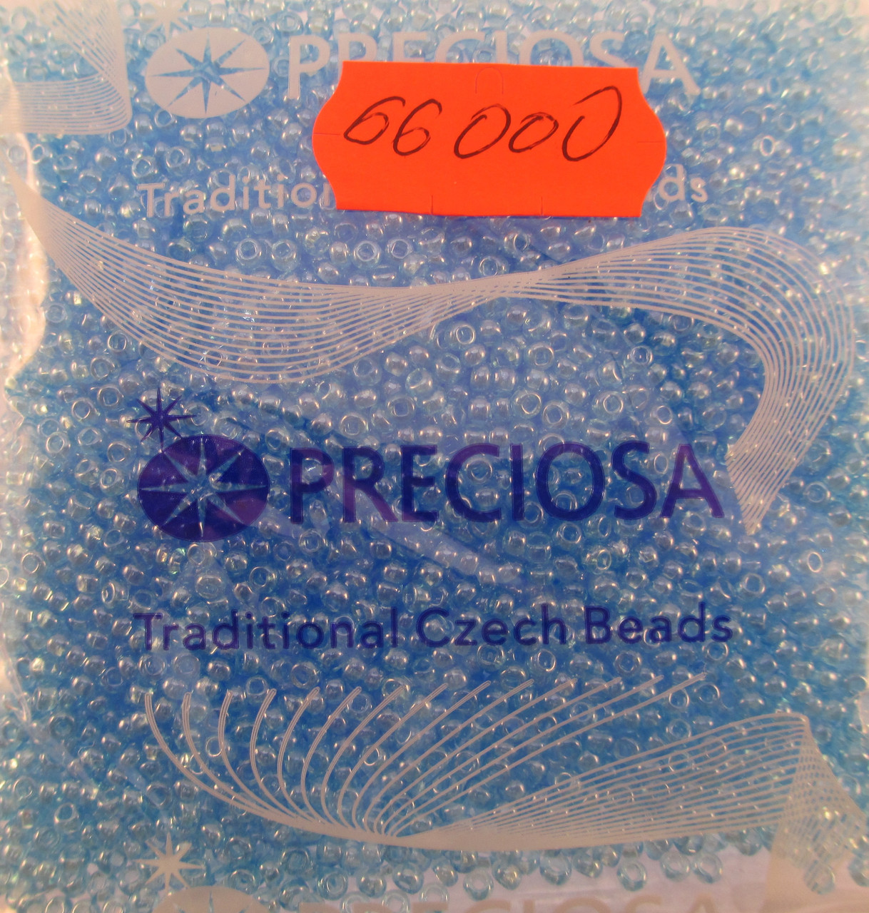 Бісер 10/0, колір — небесно-блакитний, No66000 (пач.50 грамів)