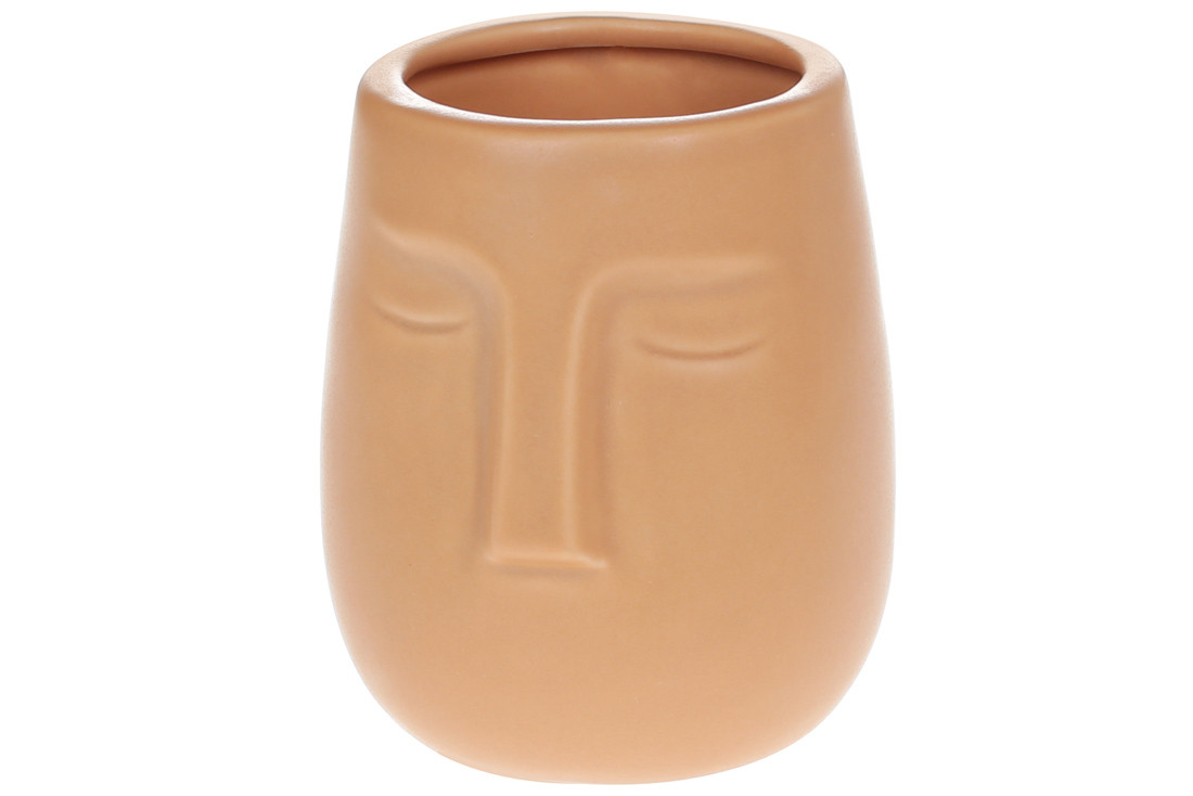 Порцелянова ваза-склянка (для пензлів, олівців) 10см, колір - теракотовий - 2 шт УПАКОВКА ТОВАР ВІД ВИРОБНИКА