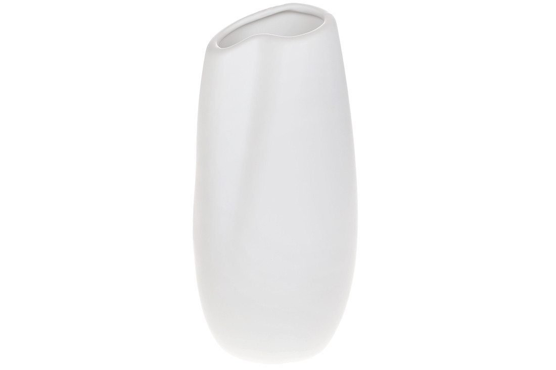 Ваза порцелянова Елегія 20см, колір - матовий білий ТОВАР ВІД ВИРОБНИКА