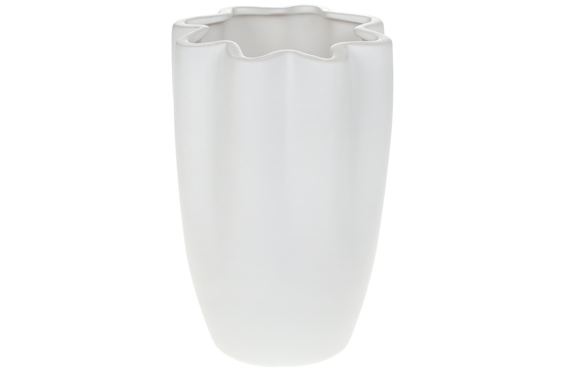 Ваза порцелянова Фіорі 16,5см, колір - білий матовий ТОВАР ВІД ВИРОБНИКА