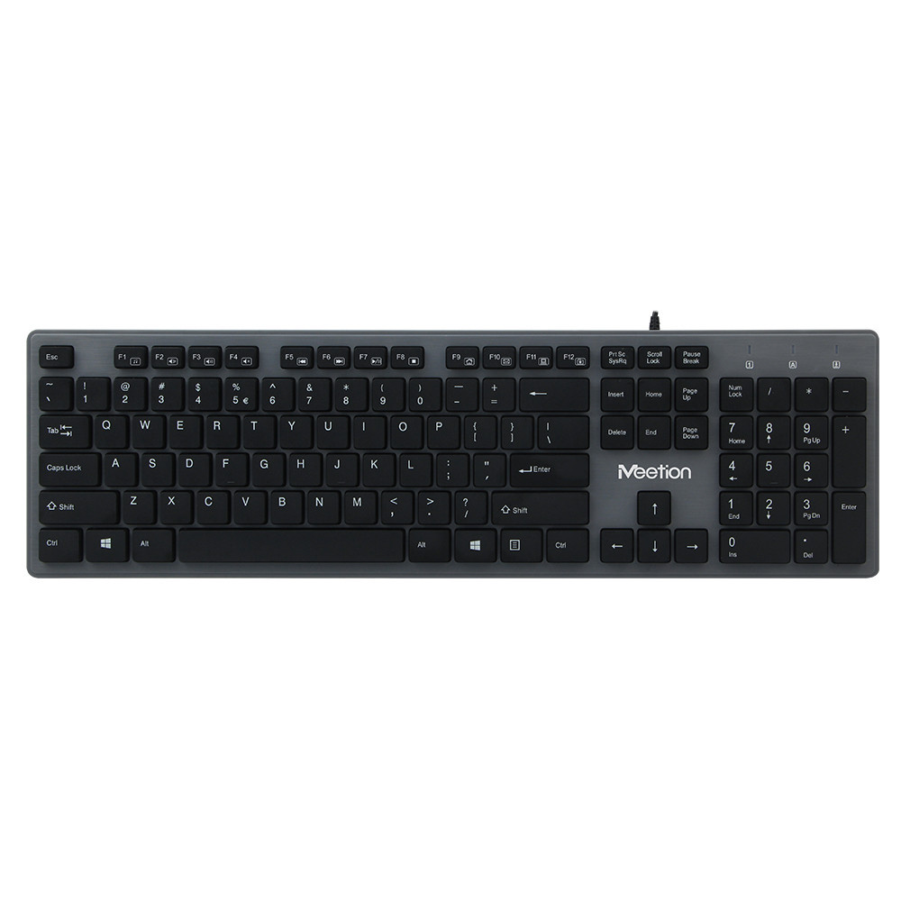 USB дротова клавіатура Meetion K841 Standard Chocolate Ultrathin, чорна