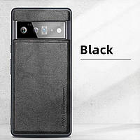 Google Pixel 6 Pro защитный чехол X-LEVEL Leather Back Cover Black