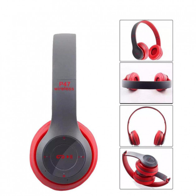 Беспроводные Bluetooth наушники Wireless Headset P47 Red