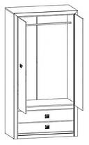 Шафа Коен 2 SZF2D2S БРВ 2005x1035x565мм сосна Каньйон+дуб корабельний, фото 2