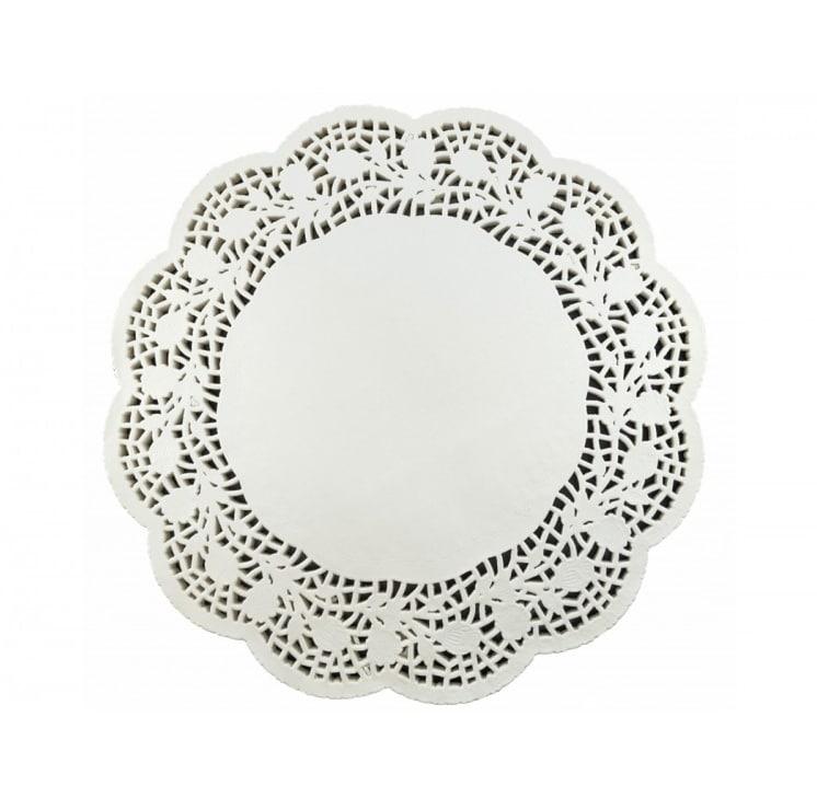Серветка ажурна біла Ø350 мм. (250 шт.)