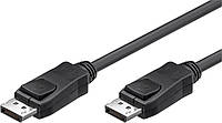 Кабель монітора-сигнальний Goobay DisplayPort M/M 5.0m v1.1 1080p 19pin D=6.5mm Gold чорний (75.05.1955)