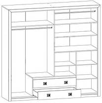 Шафа Коен 2 SZF4D2S БРВ 2080х2140х565мм сосна Каньйон+дуб корабельний, фото 2