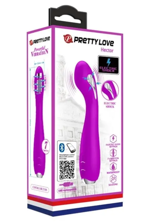 Смарт вібратор Pretty Love HECTOR G-SPOT VIBRATOR з електростимуляцією 7 режимів вібрації й 5 електропротекторів