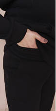 Жіночий спортивний костюм 3-х нитка, колір-чорний розміри xl, 2xl, 3xl., фото 4