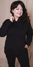 Жіночий спортивний костюм 3-х нитка, колір-чорний розміри xl, 2xl, 3xl., фото 5