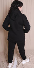 Жіночий спортивний костюм 3-х нитка, колір-чорний розміри xl, 2xl, 3xl., фото 6