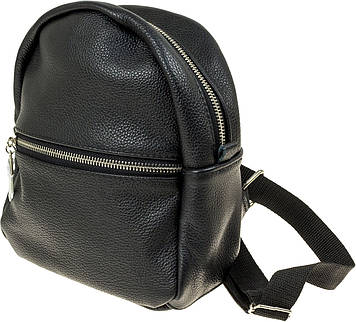 Рюкзак молод. шкіра "Giovani" №1 1від.2карм. чорний