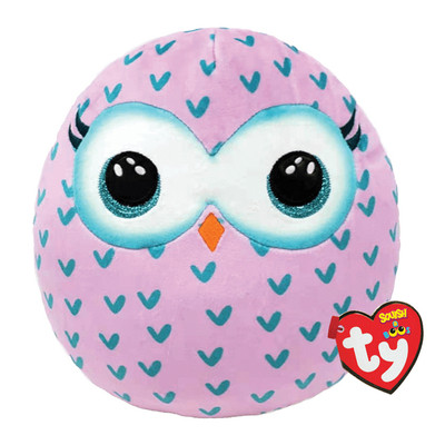 Подушка TY Squish-a-boos Сова Winks 40 см 39317