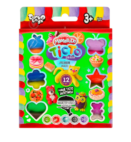 Набір креативної творчості "Тісто для ліпки "Master Do" 12*20г. TMD-02-04 Danko, фото 1