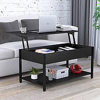 Журнальний кавовий столик прямокутної форми лофт L-5 slider Loft Design для дому, вітальні, залу Венге Луїзіана