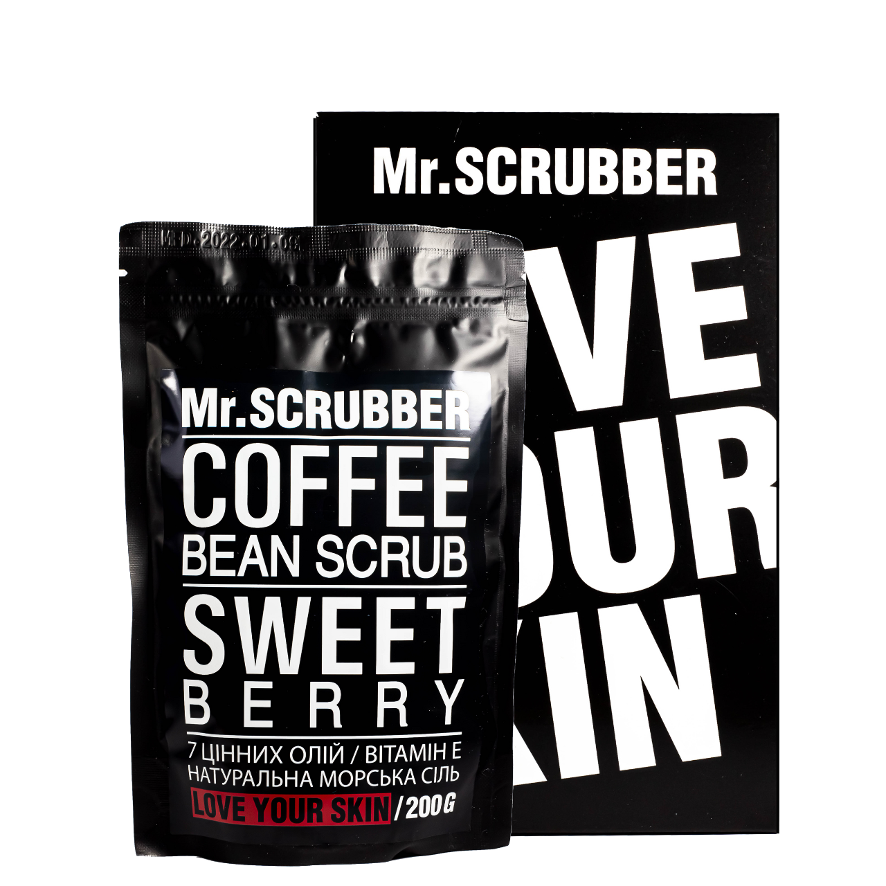 Кавовий скраб для тіла Mr Scrubber Sweet Berry Scrub із екстрактом ягід 200 гр, фото 1