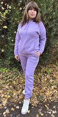 Жіночий спортивний костюм 3-х нитка, колір - ліловий розміри xl, 2xl, 3xl., фото 6