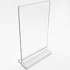 Підставка для поліграфії, Менюхолдер А5 вертикальний (148х210мм) прозорий тейбл тент, фото 2