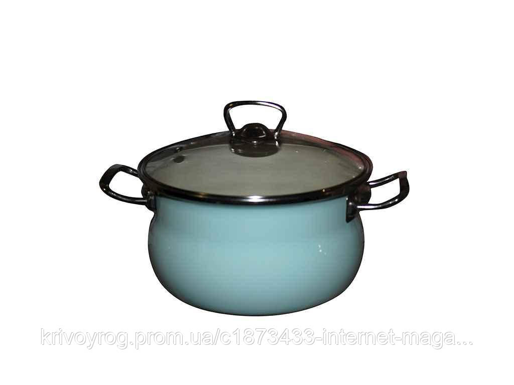 Каструля ем. 2,5л циліндрично-сферична Бірюзовий (I83811) ТМ IDILIA, фото 1