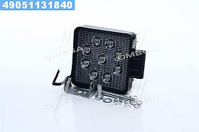 Фара LED додаткова 12 / 24V, 9 * 3W, 106 * 106 * 47mm