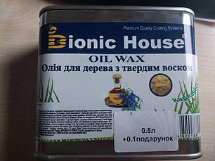 Карнаубська олія віск для дерева Bionic House 0,5л +0,1л Подарунок!, фото 5