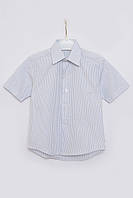 Рубашка детская мальчик белая в полоску Уценка 151586S