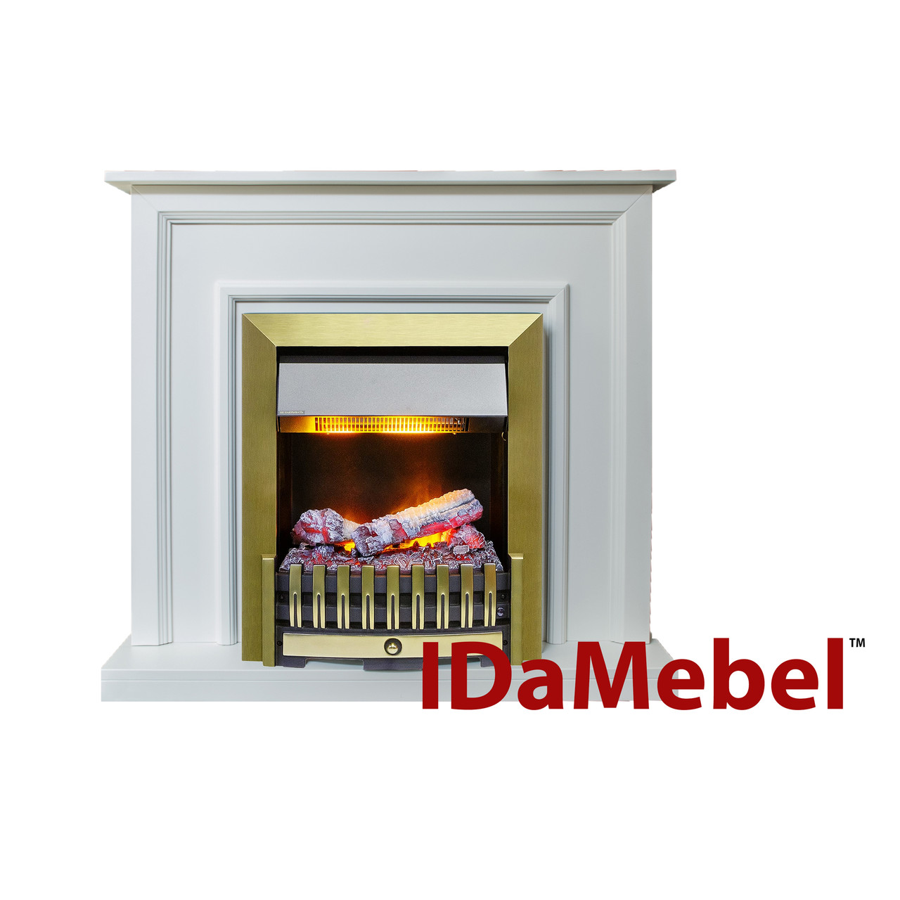 Камінокомплект IDaMebel Adele Білий Danville Brass
