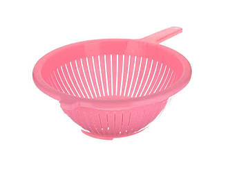Друшляк пластиковий на кухню з ручкою d=220мм рожевий ТМ КОНСЕНСУС BP