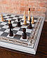 Шахи, шашки, нарди сувенірні бокс білий 3 в 1, фото 3