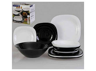 Сервіз столовий 19пр. Carine Black WHITE біла (N1491) ТМ LUMINARC BP