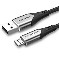 Кабель Vention Micro USB 18 Вт USB A-Micro B для быстрого питания и передачи данных 1,5 м Черный COAHG